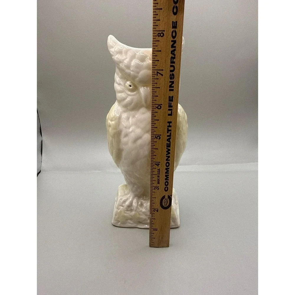 Belleek Ireland Horned Owl Figurine Green Mark‎ 8